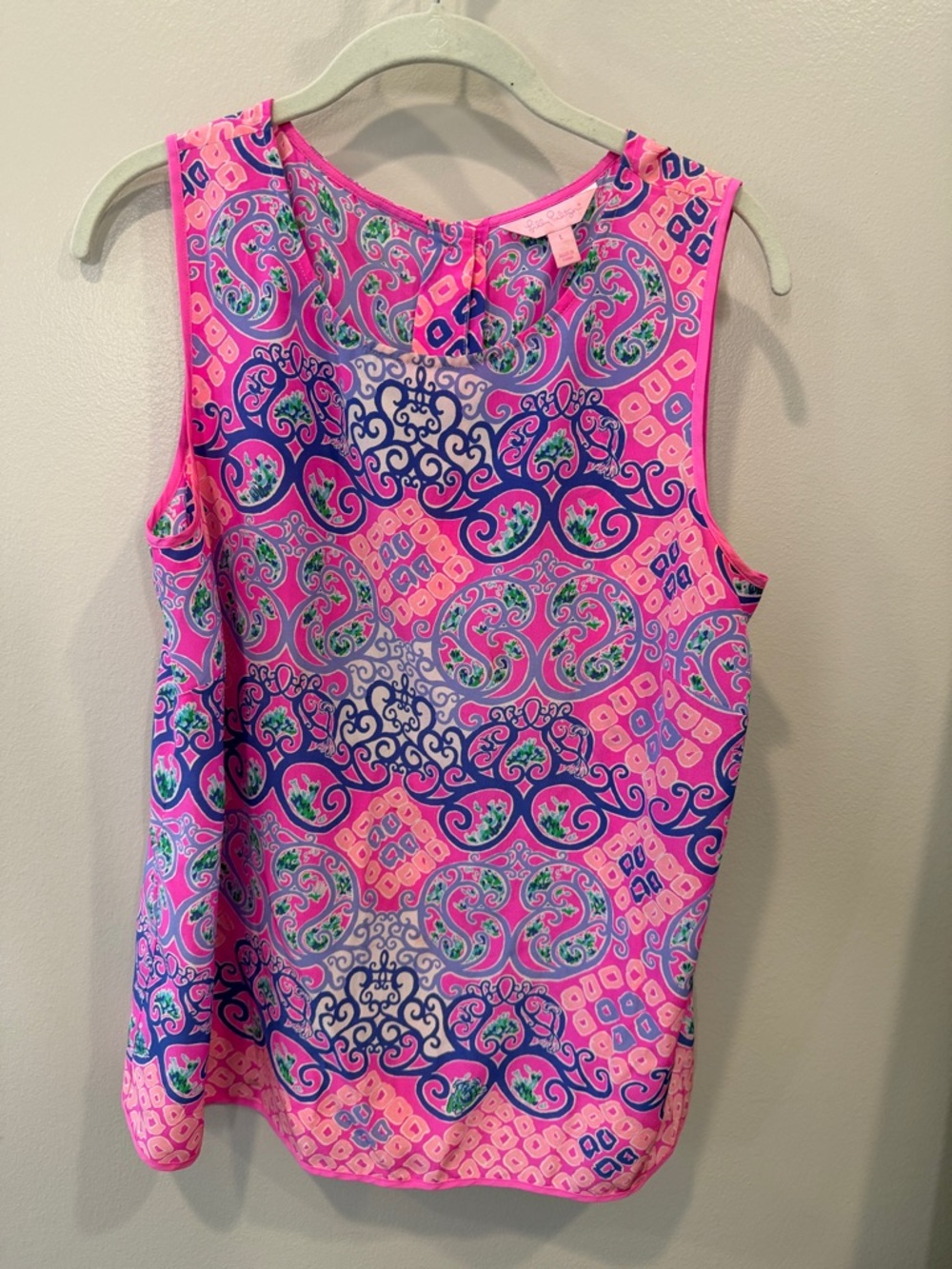 Lilly Pulitzer Pink Blue Green Printed Sleeveless Tank